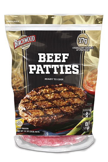 retail - beef patties bag